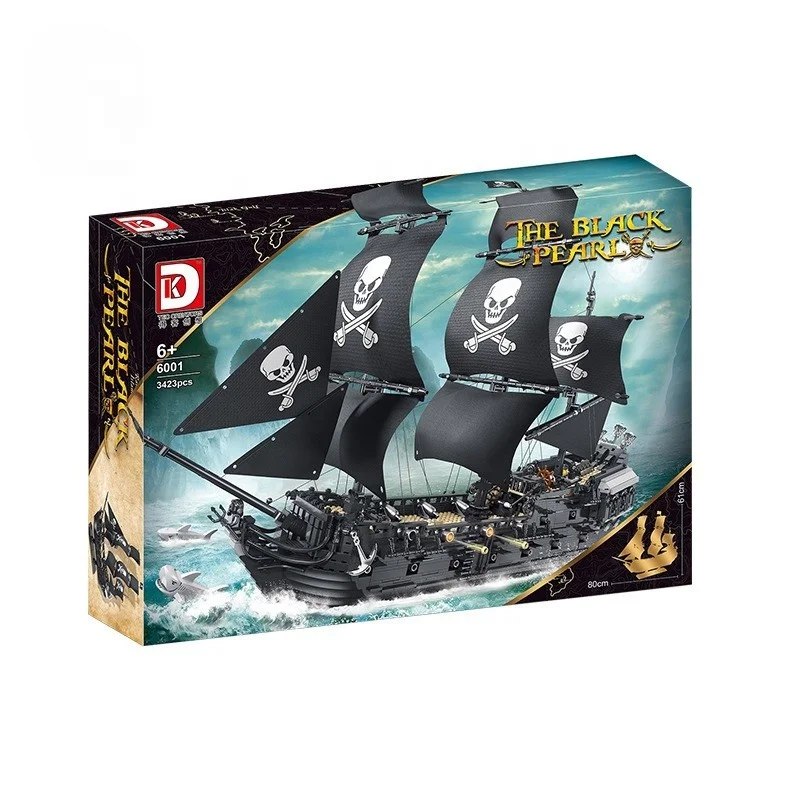 Hot Selling Black Pearl Pirates Ship Building Block Sets MOC Blocks Kit Model Construction Toys for Kids and Adults Gifts