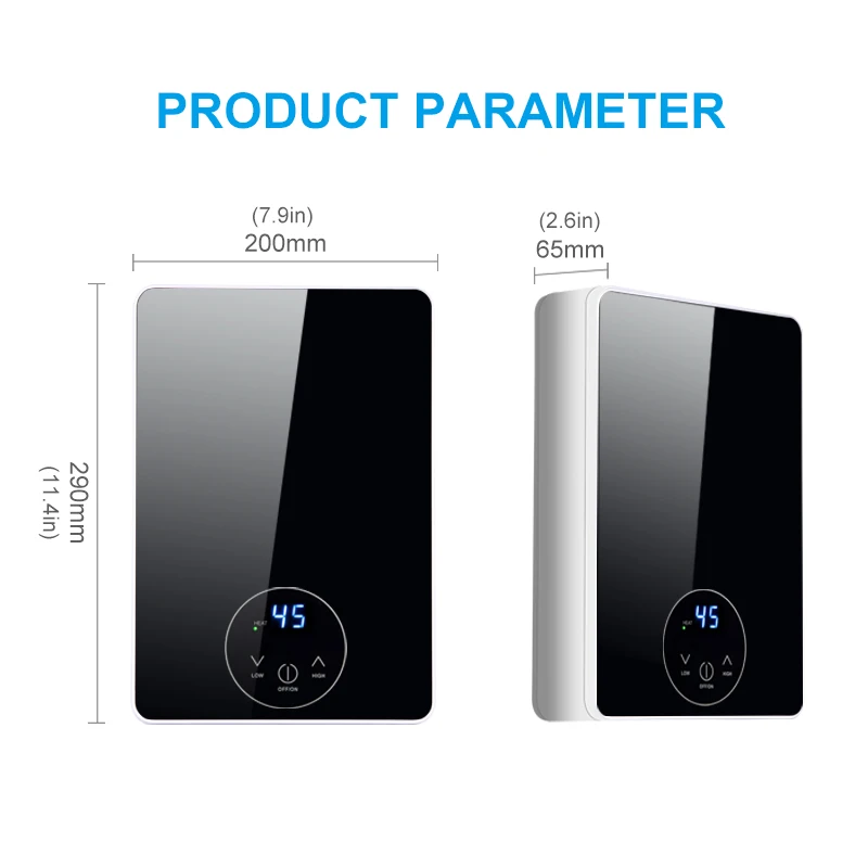 3500w to 5500w Smart Water Heater 120v 240v Wall Mounted Kitchen Shower Instantaneous Electric