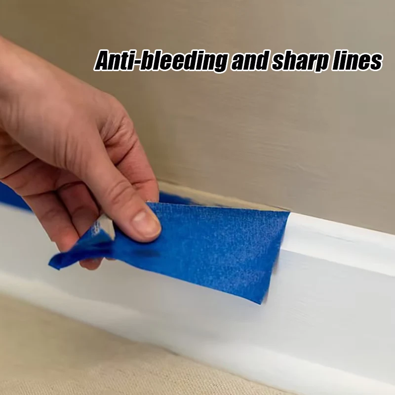 14 Days Uv High Adhesive Crepe Paper Masking Tape Painters Blue Masking Tape For Indoor Decoration Printing