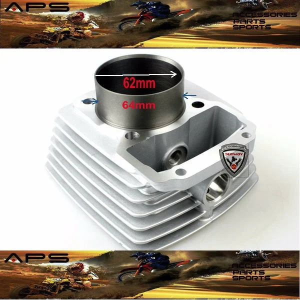 Запчасти для мотоциклов 160CC 62 мм 64 комплект с большим отверстием 12 шт./компл. двигателя
