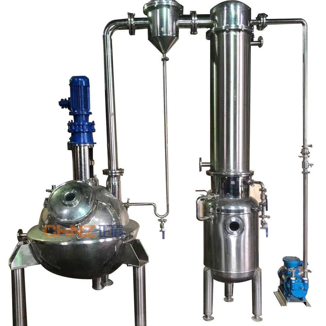 Stainless steel ball type concentrator vacuum pressure reduced evaporator for factory