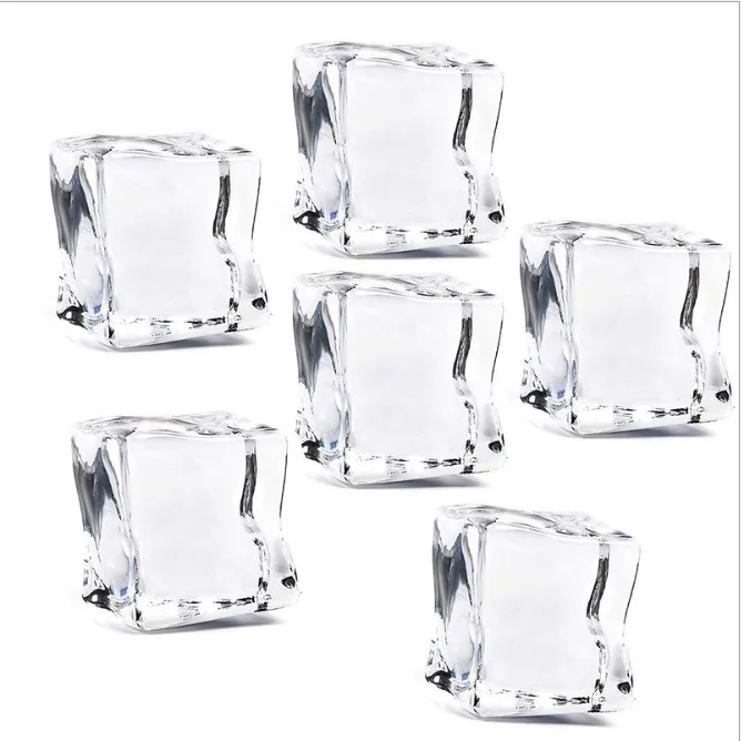 25mm Artificial Ice Cubes Acrylic Plastic Ice Cube For Bar Party Wedding Photography Props