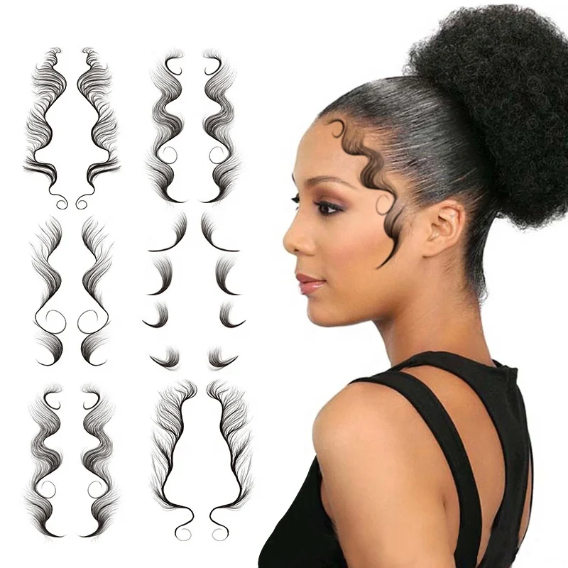 Temporary Baby Hair Waterproof 3D Hair Line Artificial Natural  Fashion Long Lasting Hair Edges Tattoo Sticker