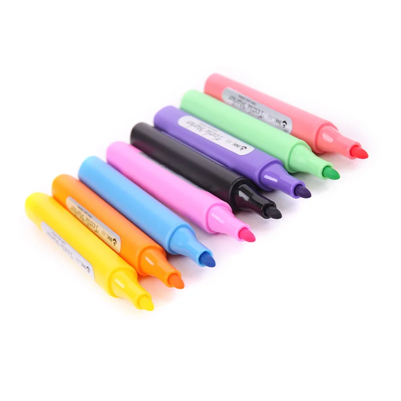 8 Colors permanent textile mini marker set for textile surfaces
