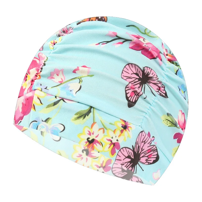 
custom Low price nylon elastic unisex large swimming head cap long hair swim cap 