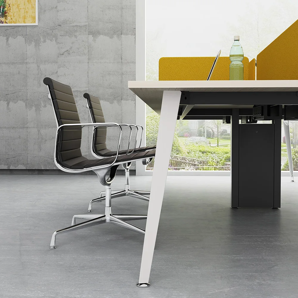 
Modern design white color Iron leg wooden furniture exclusive office desks and workstations with desk screen 