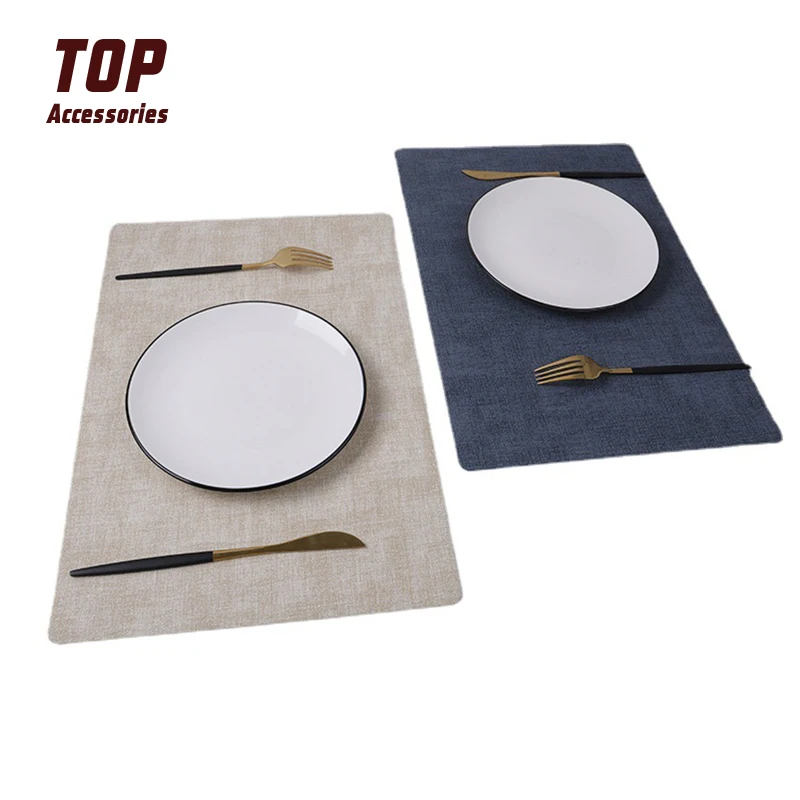 Wholesale Customized PU Leather Christmas Cup Coaster Sets Place Mat Table Mats