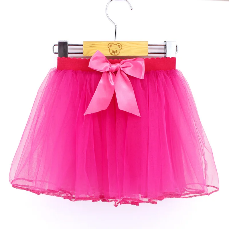Tutu Skirt Girls Elastic Ballet Dance Skirts 3 Layers Tulle Tutu for Toddler Kid Children