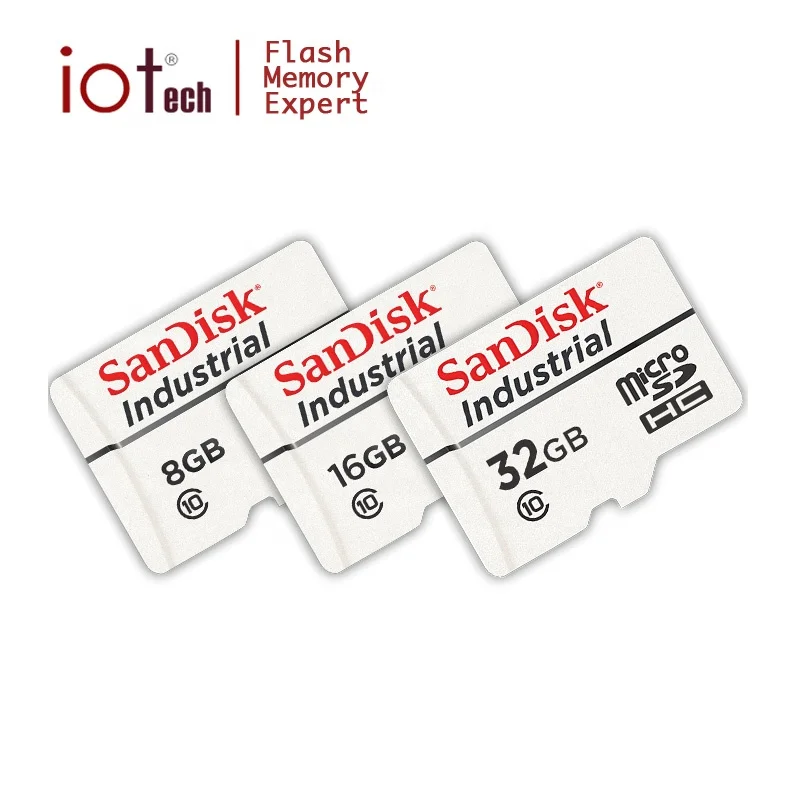 Оригинальная Micro SD Карта Sandisk промышленного класса 8 ГБ 16 32 карта памяти