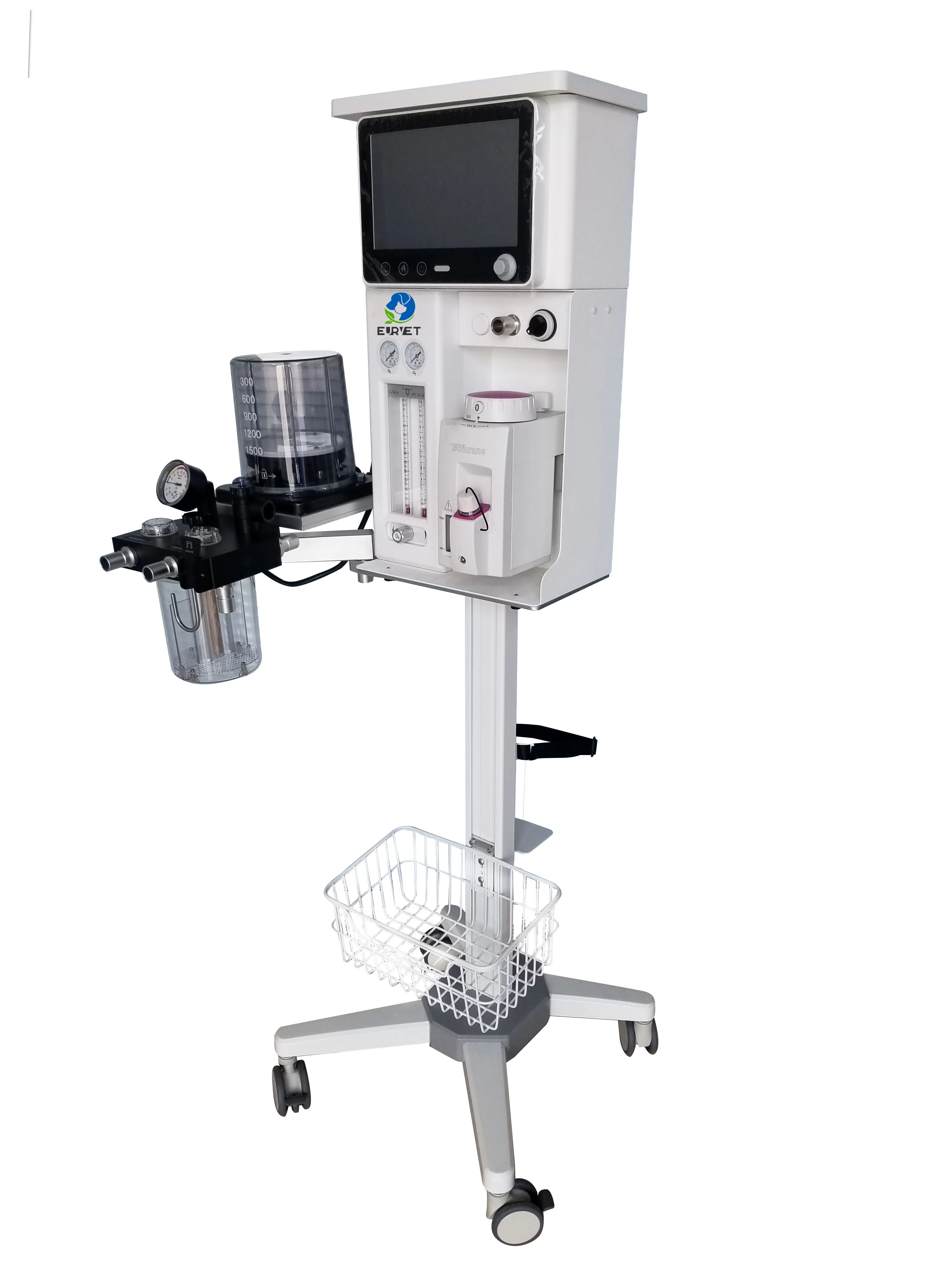 EUR PET Portable Veterinary Anesthesia System High Accuracy Vaporizer and Ventilator Device for Cats Dogs Horses Animal Use