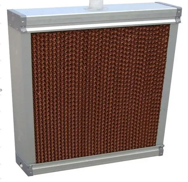 Kraft paper wall mount evaporative greenhouse poultry house water cooling pad