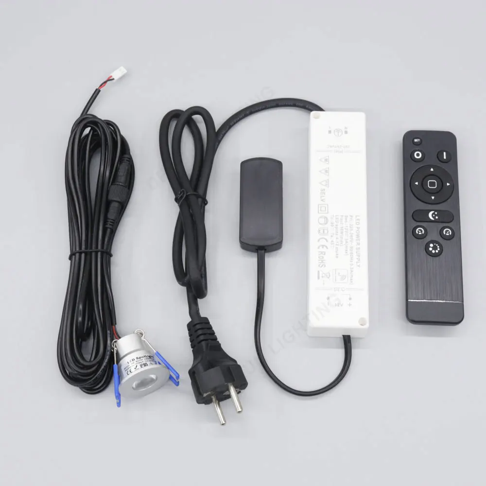 6PCS/SET remote control led mini set spot 3w 12v downlights