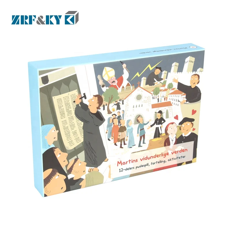 Custom Cardboard Lid-off Styles Kid Game Boxes with 4C Printing