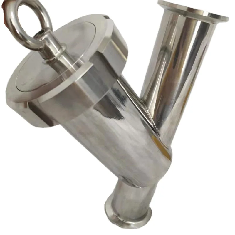 SS304 SS316 SMS зажим гигиенический нержавеющая сталь Y-образный Трубопроводный фильтр/сетчатый фильтр