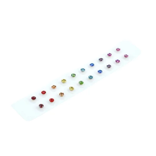 20 Pcs One Pack With 10 Colors Crystal Ear Seeds Auricular Therapy Point Sticker 24K Gold EarSeeds