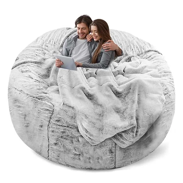 Большой круглый мягкий пушистый Бархатный Чехол для кресла (только накладка без наполнителя) моющийся чехол дивана-кровати взрослых гостиной