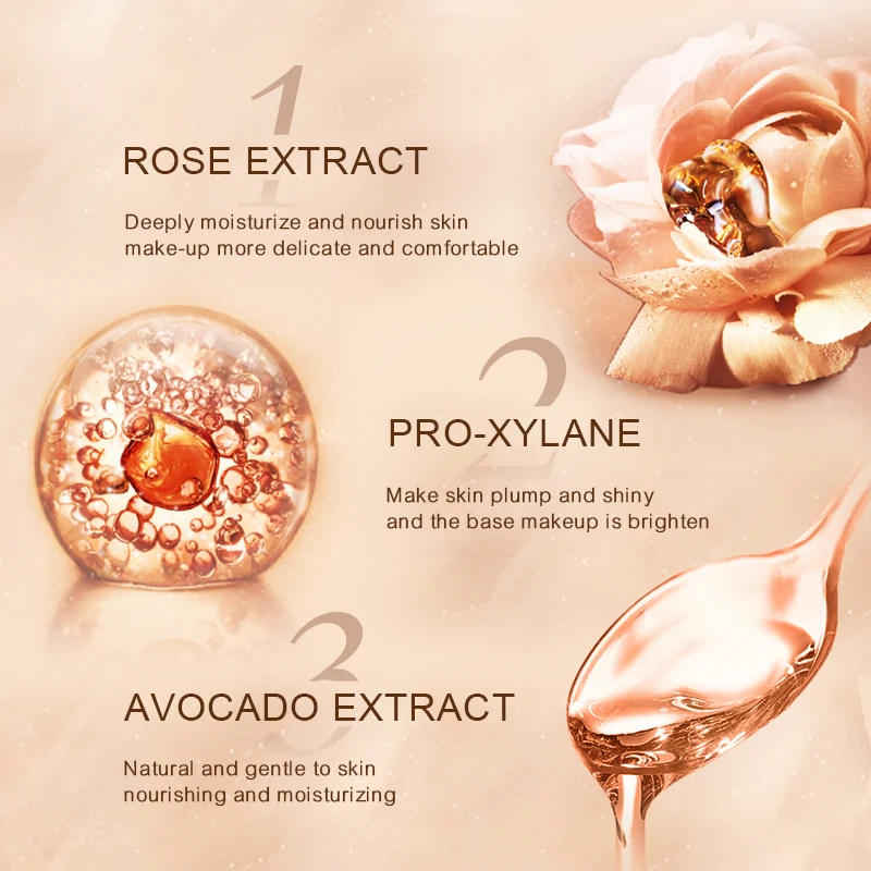 Esene F-LF69 wholesale luxury vegan silky high pigment liquid cream foundation bottle  base de maquillaje face makeup sets