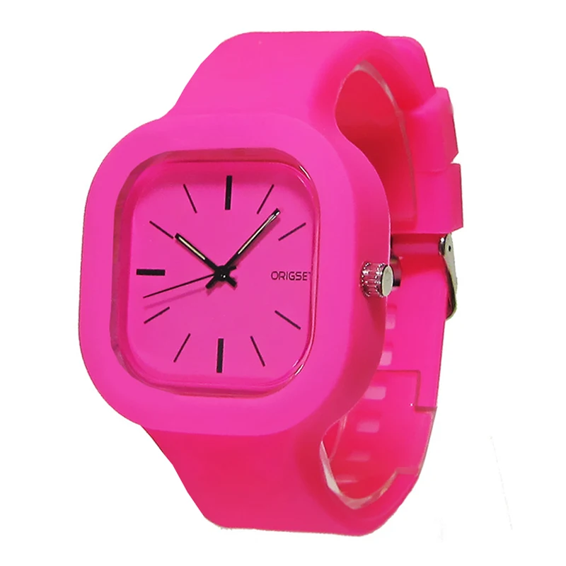Newest 5ATM Waterproof TOP Quality Silicon Watch Customs logo square watch