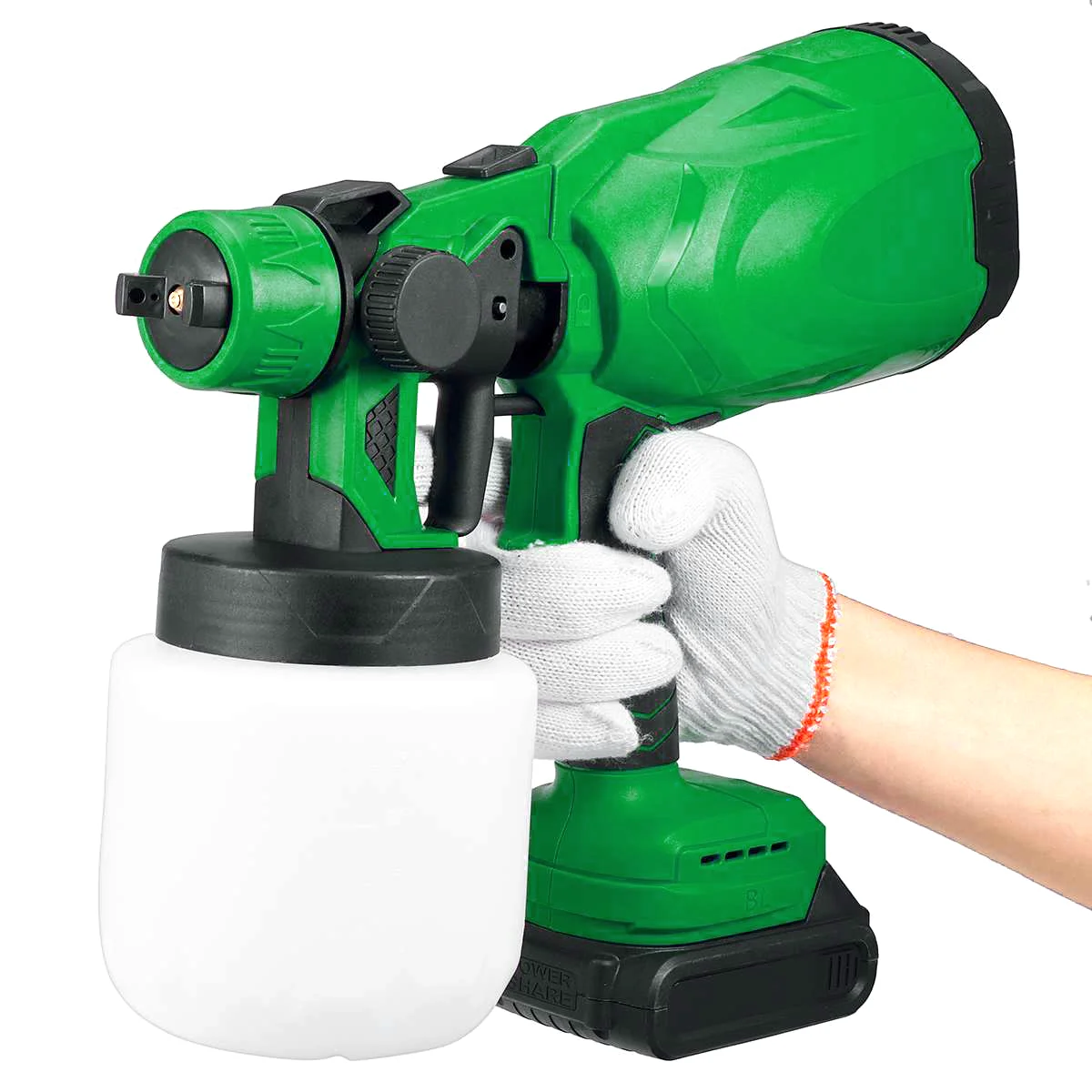 Cordless Paint Sprayer with Spray Gun for Home Projects and Adjustable Flow Control