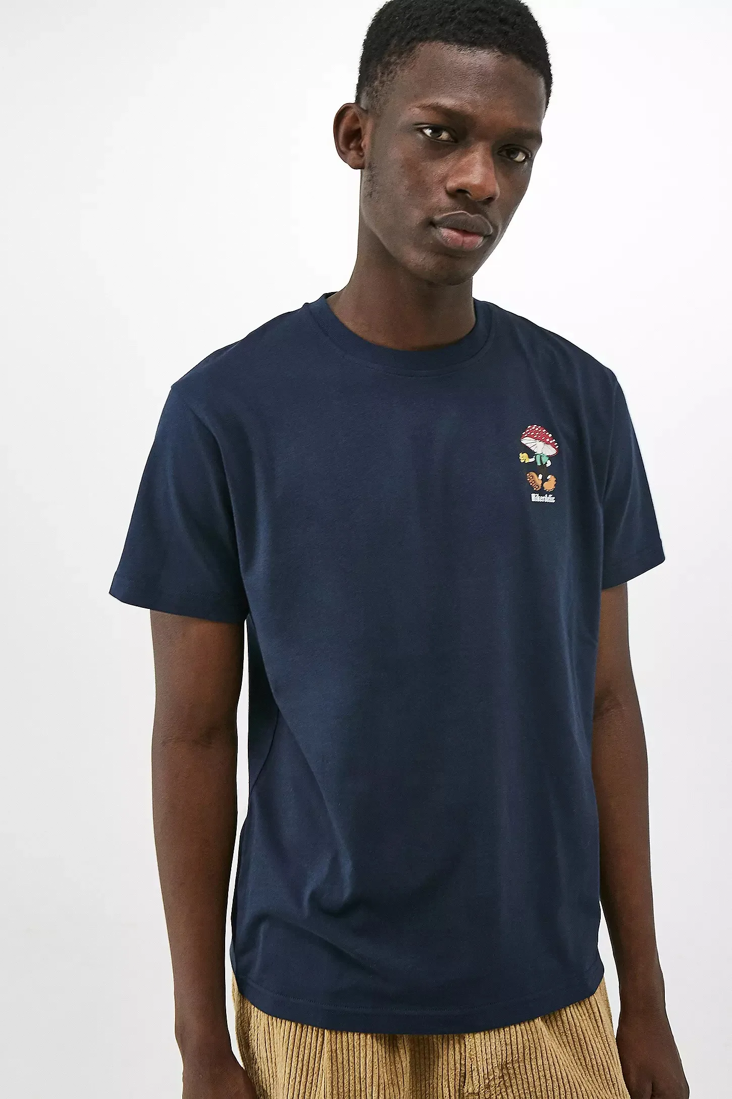 MGOO Customized Funny Cute Mushroom Cartoon Print Front And Back T-Shirt For Men