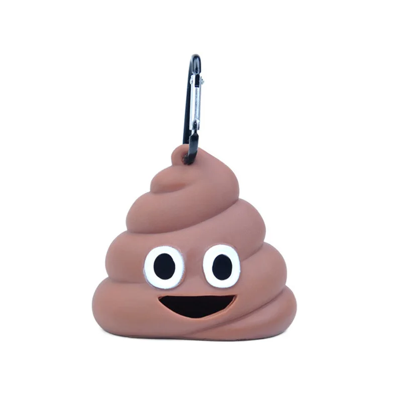 Poop-shaped pet мешок для мусора дозатор кошек и собак чтобы повесить пряжку портативный мешков домашних