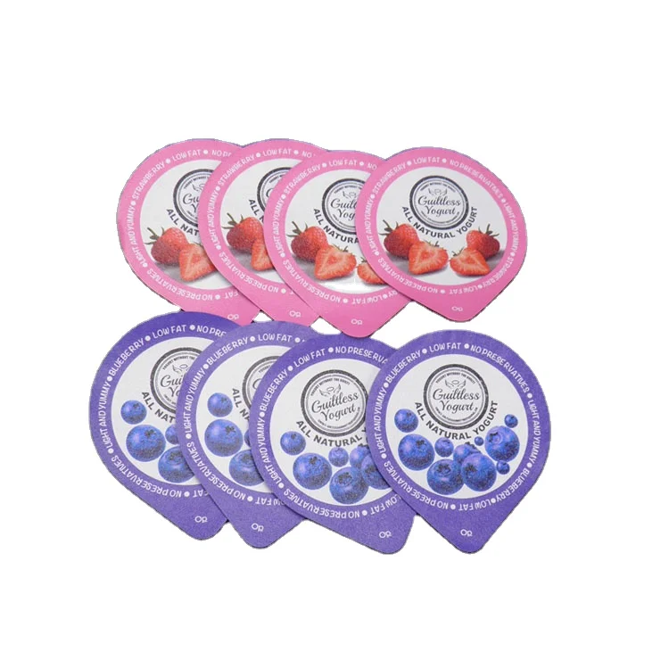 Yogurt heat seal die cut aluminum foil heat sealing lid for pp/ps/pe cup