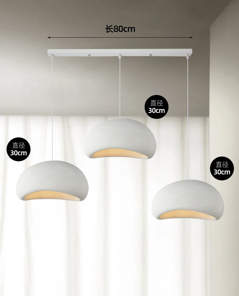 Japanese Wabi-Sabi Chandelier Modern Minimalist Dining Room Living Room Bedroom Bar Designer E26/27 Decorate Hanging