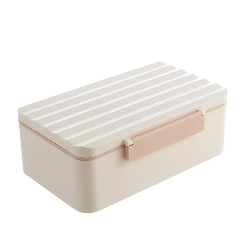 Plastic Material Leak Proof Single Layer  luxury Wave Container Food Bento Student Lunch Box