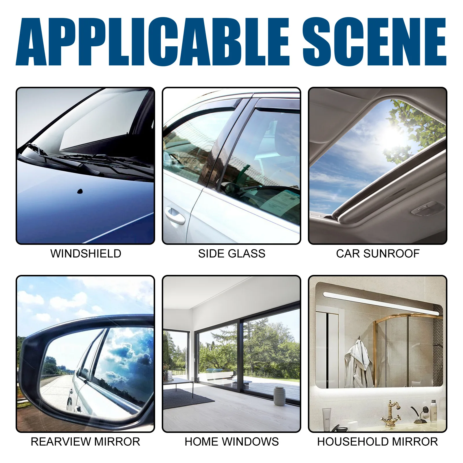 C0892 3-in-1 car anti fog agent  car windshield front and rear home dual purpose cleaning rain and anti fog agent