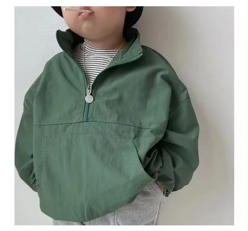 Весенне-осенний костюм для мальчиков и девочек Ivy42427A модная куртка пуловер топ детская одежда ветрозащитная