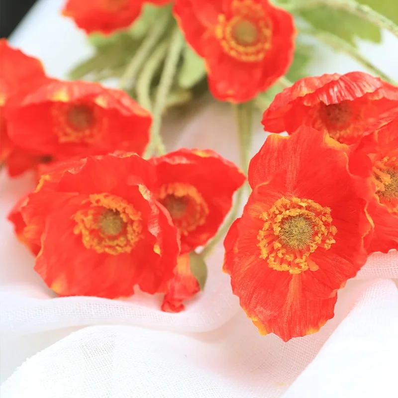 Corn poppy flower silk flower home decoration artificial plants and flowers