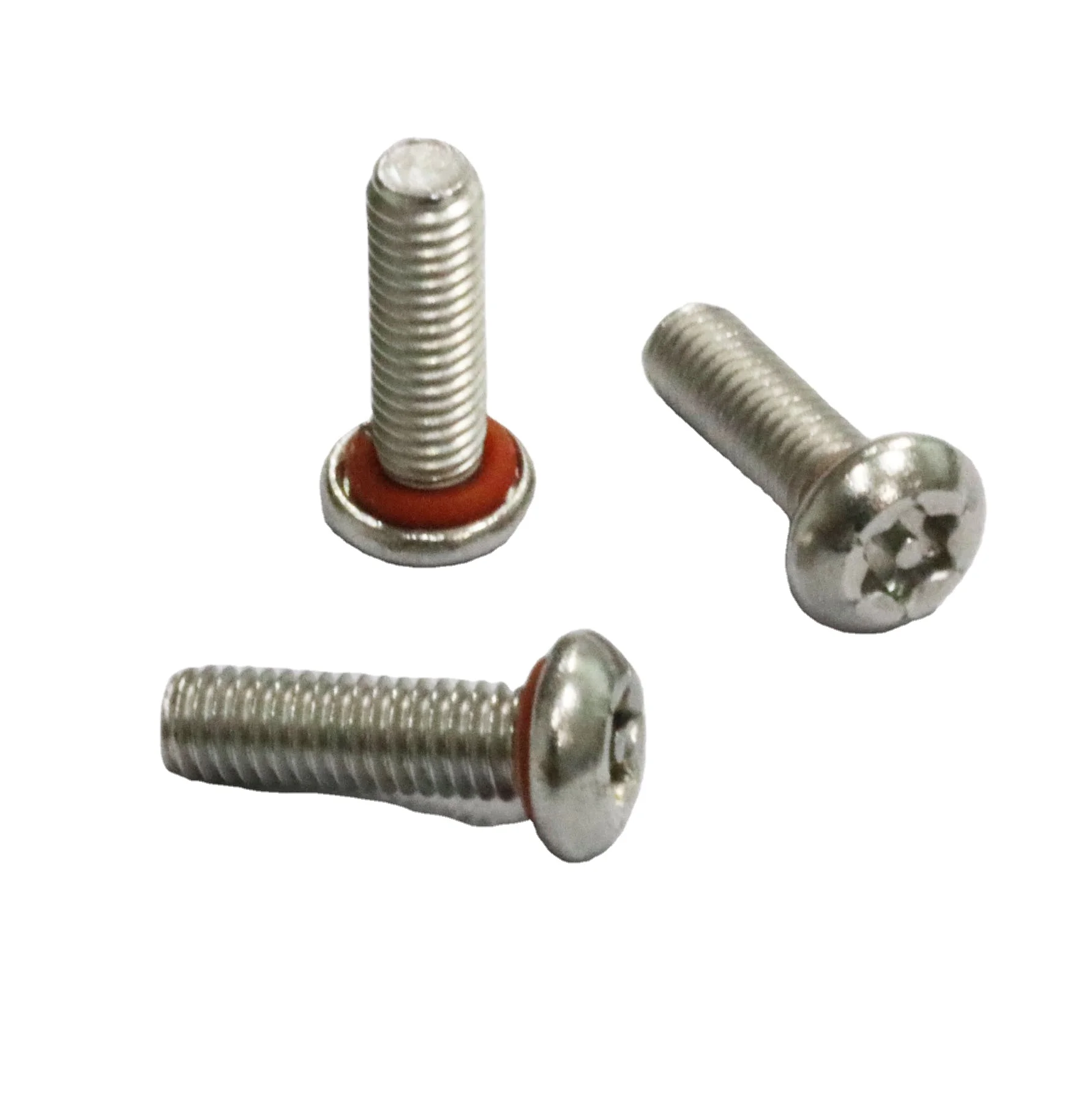 Waterproof Stainless Steel Metal Screw Fastener Machine Thread #8-32 Torx Safety Screw with O Ring Self Sealing Screw