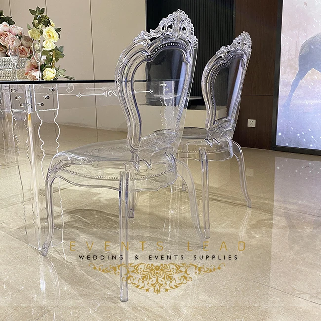 
elegant party events used for wedding crystal clear plastic acrylic wedding chair 