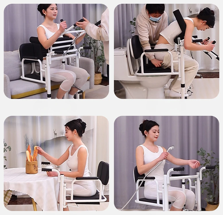 Wholesale Hydraulic Assisted Standing Lifter Transport Chair Bedridden Paralyzed Elderly Care Artifact Walker Rollator