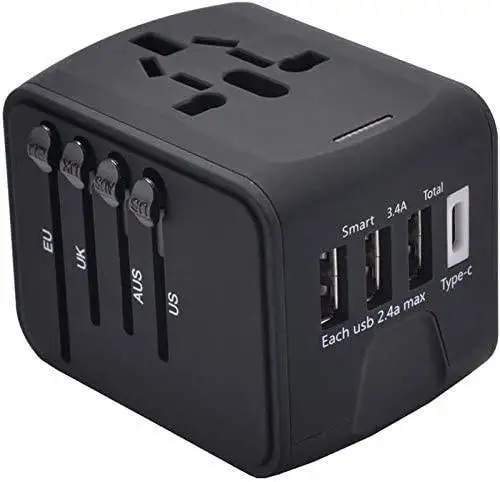 Amazon Hot Sale DC 5V 5.4A 4 USB Type C Universal Adaptor Travel Adapter