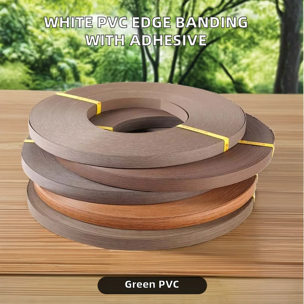White PVC Veneer Edging with Hot Melt Adhesive Cabinet Application Edge Banding Made from Wood Melamine ABS Acrylic