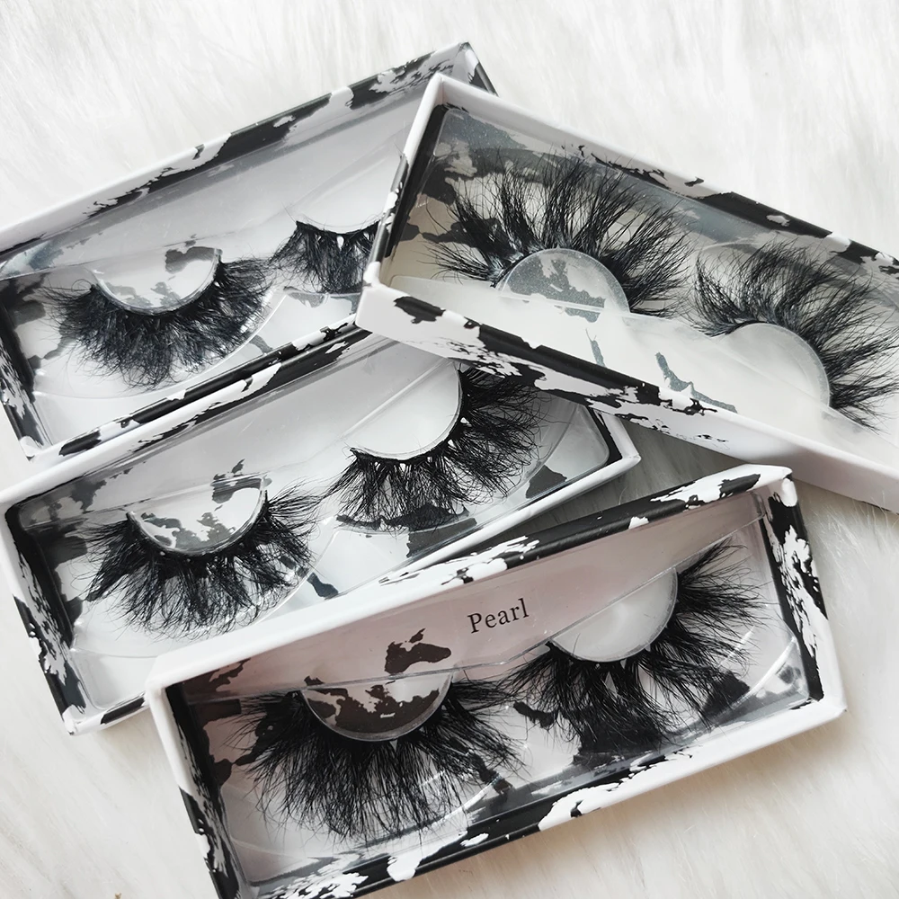 natural russian fluffy false colored real full strip mink eyelashes vendor sets wholesale