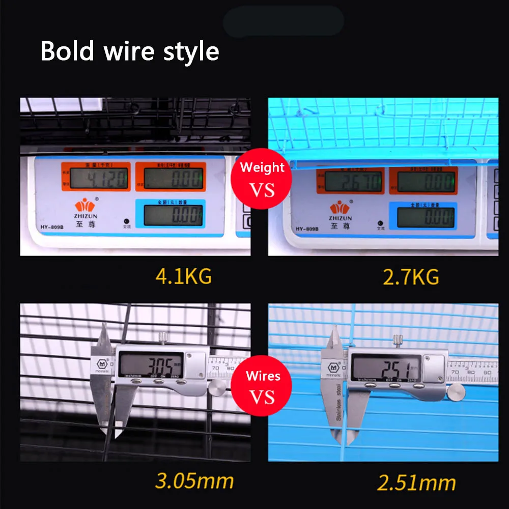 PETCOME Wholesale Wire Big Double Breeding Love Parrot Poultry Pigeon Cage House With Tray