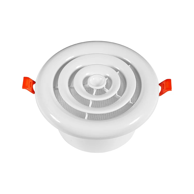 Ventilation wall duct outdoor air conditioning outlet adjust disc valve circular hood hvac round air vent for HVAC