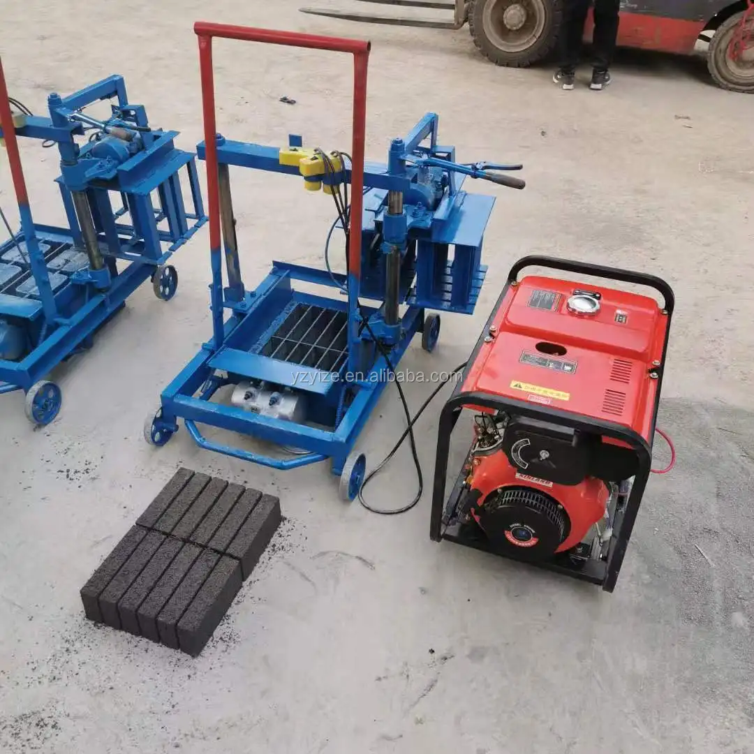 Small Mini Diesel Plastic Brick Machine Cheap Paving Brick Cement Hollow Brick Maker Machineconcrete Block Making Machine