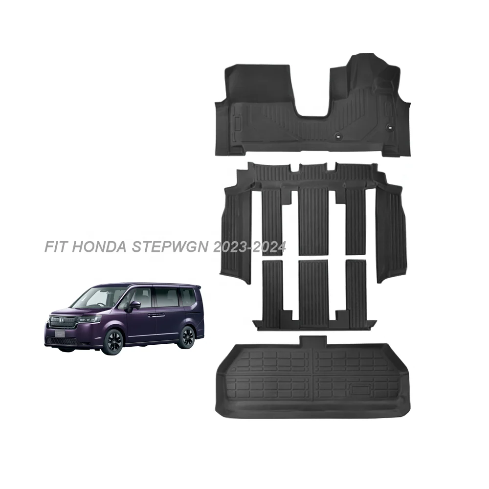 Waterproof Liners Floor Mats Carpet for Honda Stepwgn 2023-2024 TPE All Weather