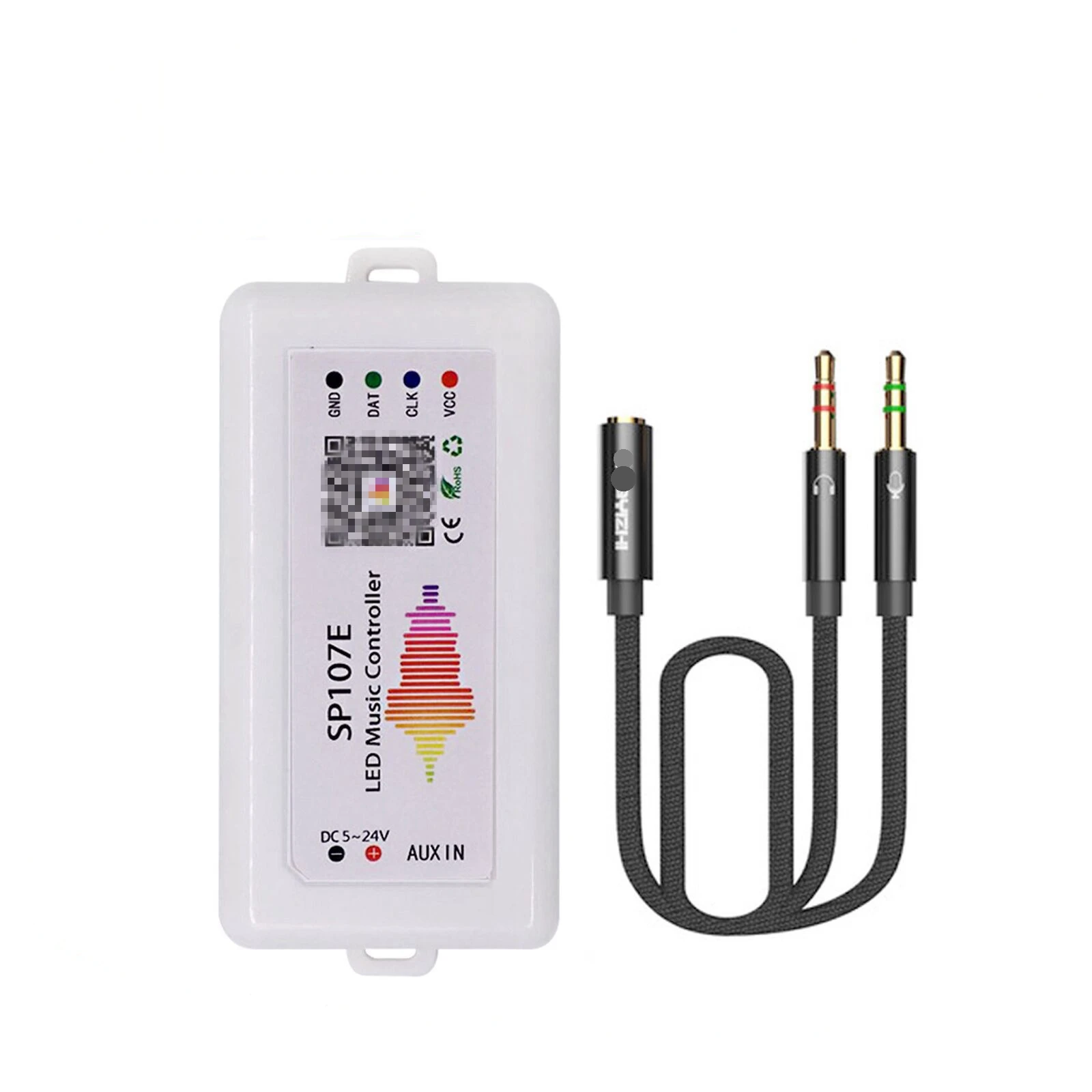 FCOB RGB адресуемый музыкальный контроллер SP107E DC12V-DC24V RGBIC полноцветный для WS2811 IC WS2812B WS2813