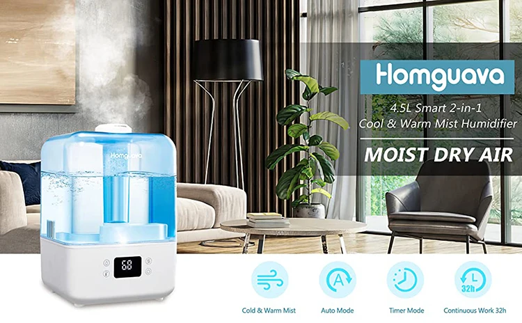 High end warm mist heating humidifier smart aroma mist diffuser instant cooling mist spray h2o humidifier OEM wholesale factory