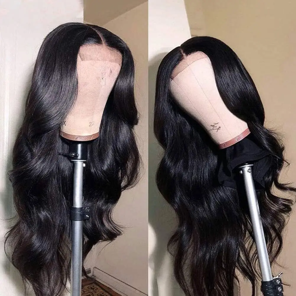 Brazilian human hair deep wave lace front wigs 8-30inch 100% virgin human hair pre plucked HD transparent lace wig ali express