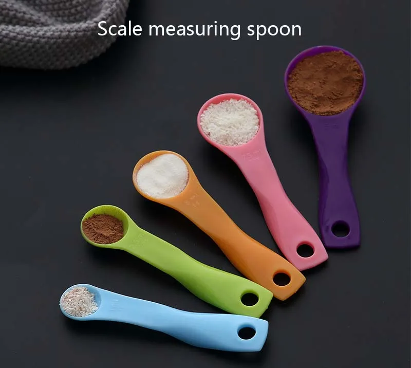 Food Grade Baking Tool Pp Plastic Measuring Spoons Set For Promotional Gift Baking Cooking