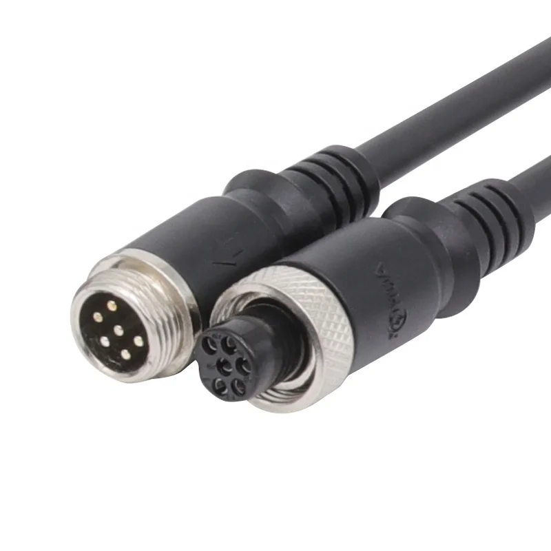 AOHUA Factory M12 Male AC 4 Pin Waterproof Connectors Metal Aviation Panel Mount Male Female Socket Plug