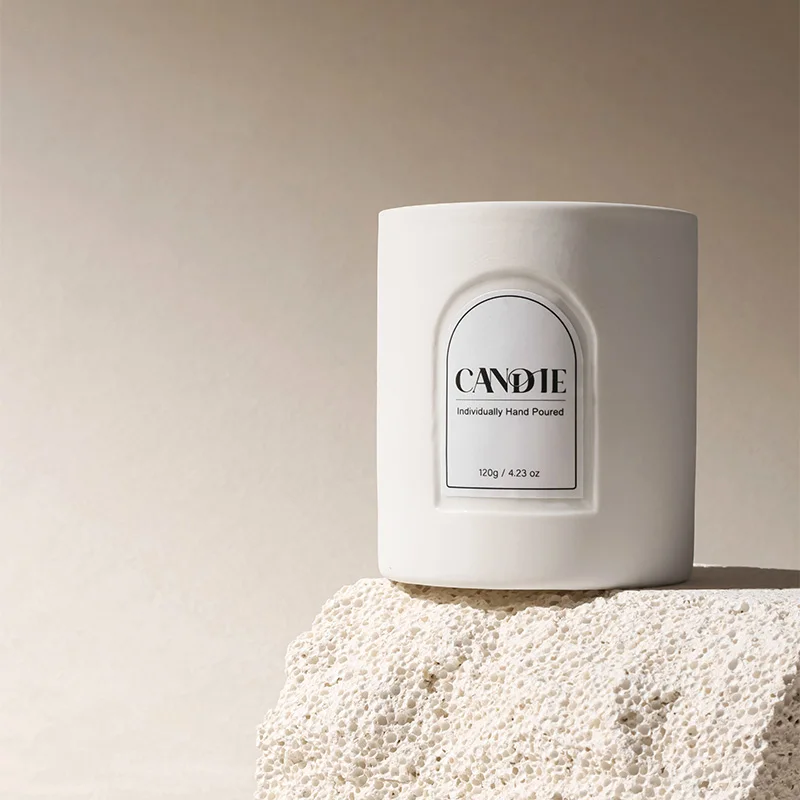 Private Label Luxury Scented Candles With Ceramic Jar Soy Wax With Various Fragrances