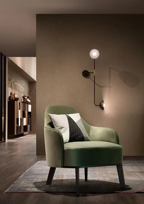 
Solid wood green soft fabric living room sofa chair 