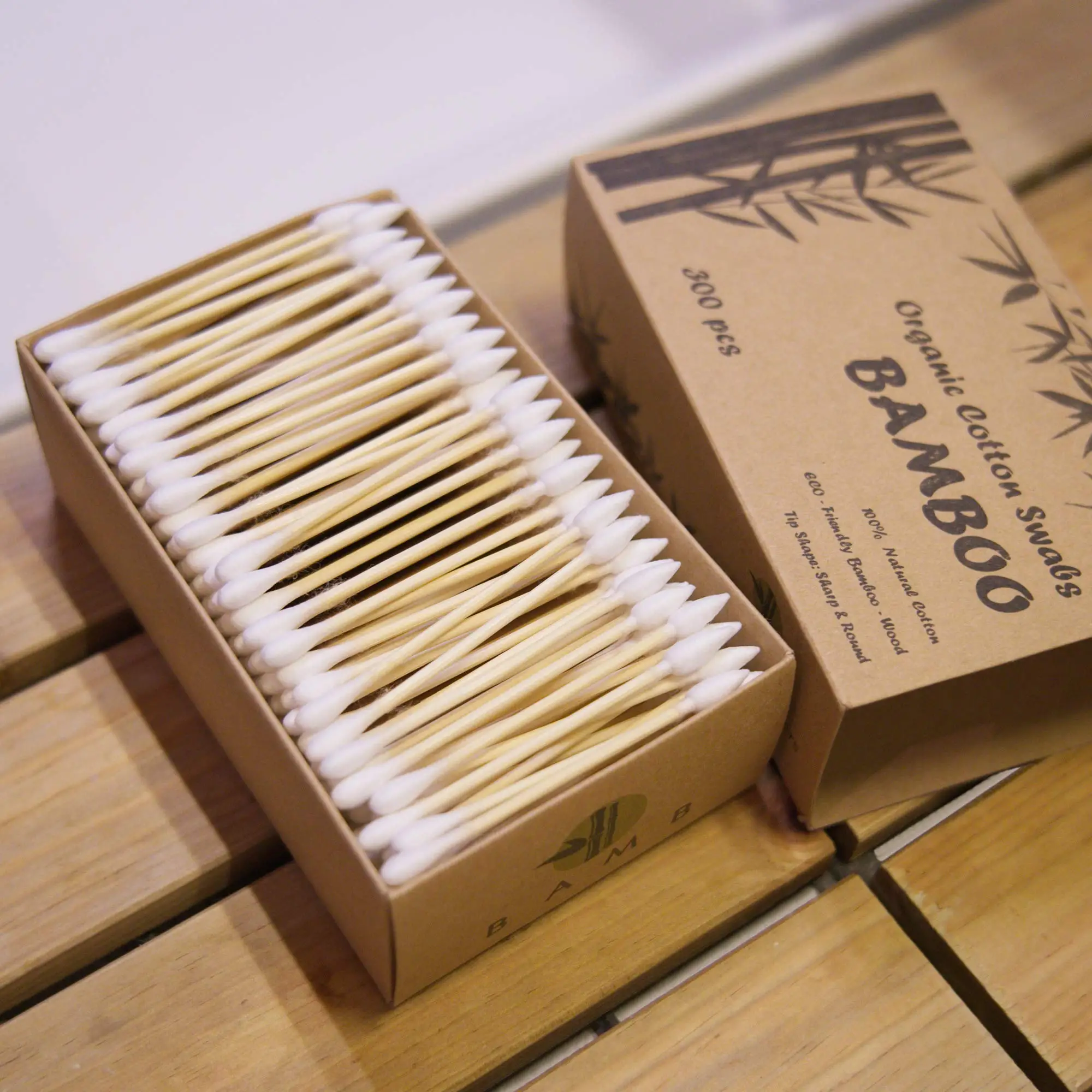 insighthome New packing cotton swabs extra thick q- tips tattoo lipstick lip tint Bamboo Cotton Swabs