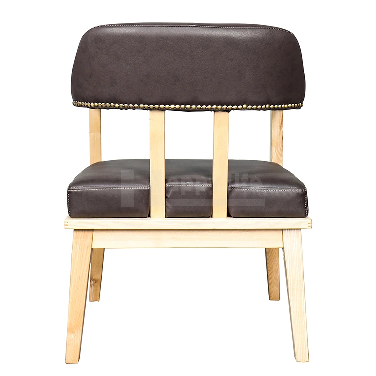 Modern Luxury Design Black High Back Leather Dining Chair For Home Furniture Set With Wood Bench Legs American Factory Made